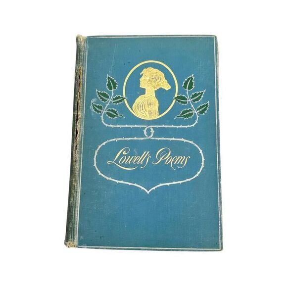 Old JAMES RUSSELL LOWELL POEMS Book 1890's VICTORIAN POETRY WRITING ART NOUVEAU - Picture 1 of 10